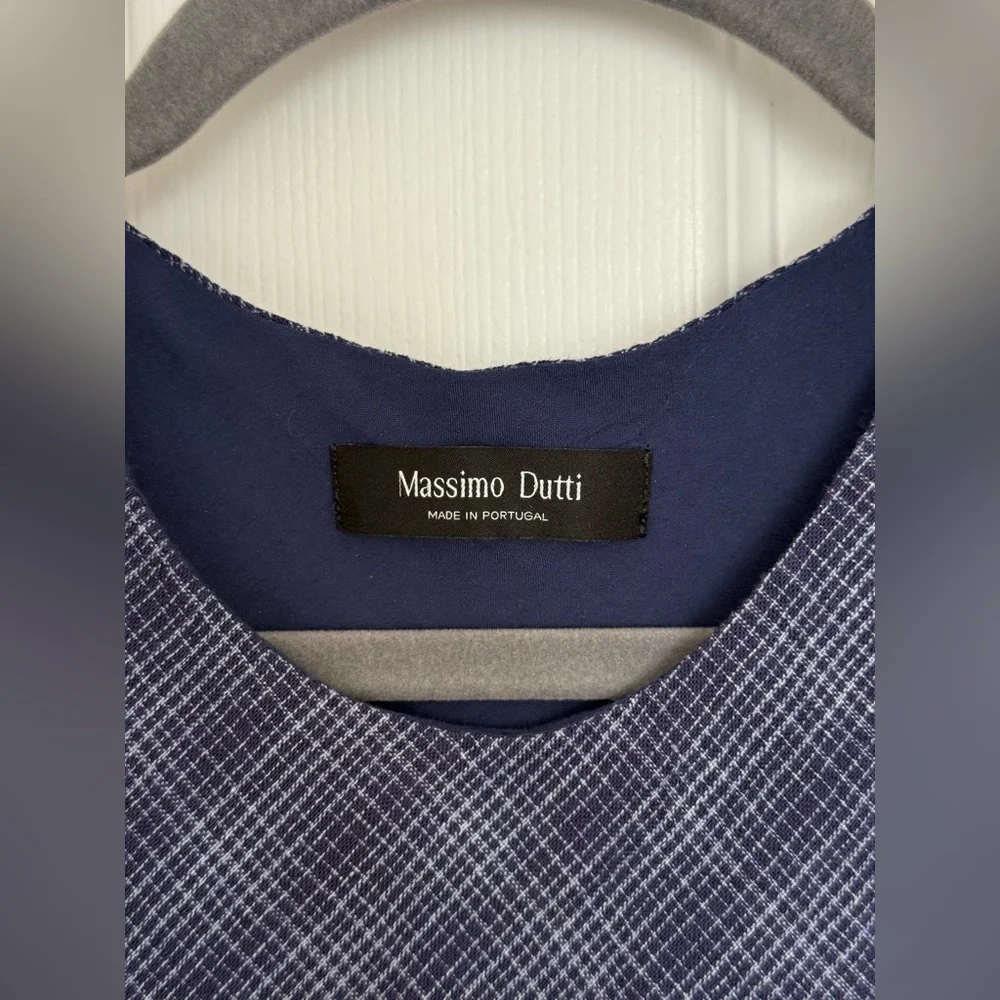NEW Massimo Dutti Long Checkered Dress with Back Detail - Picture 7 of 12